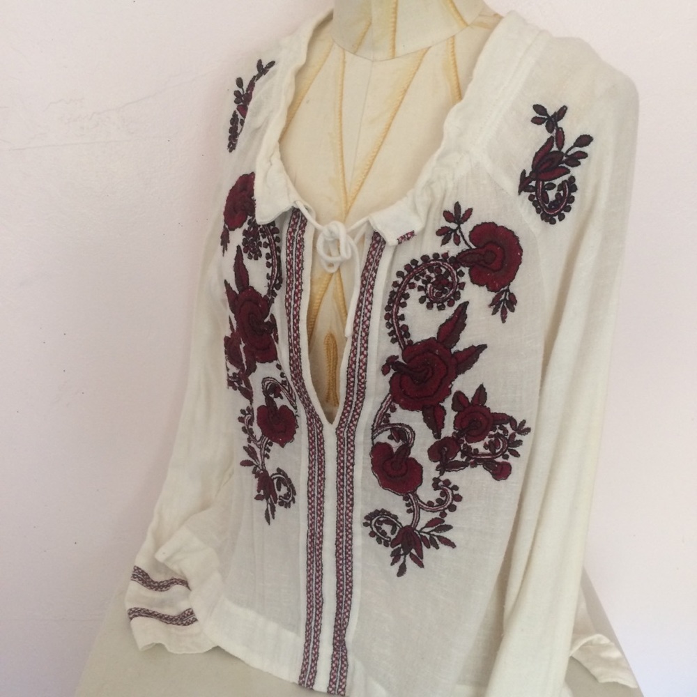 Free People embroidered blouse